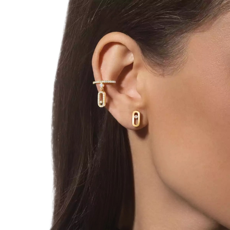 Messika Move Uno Open Station Stud Earrings