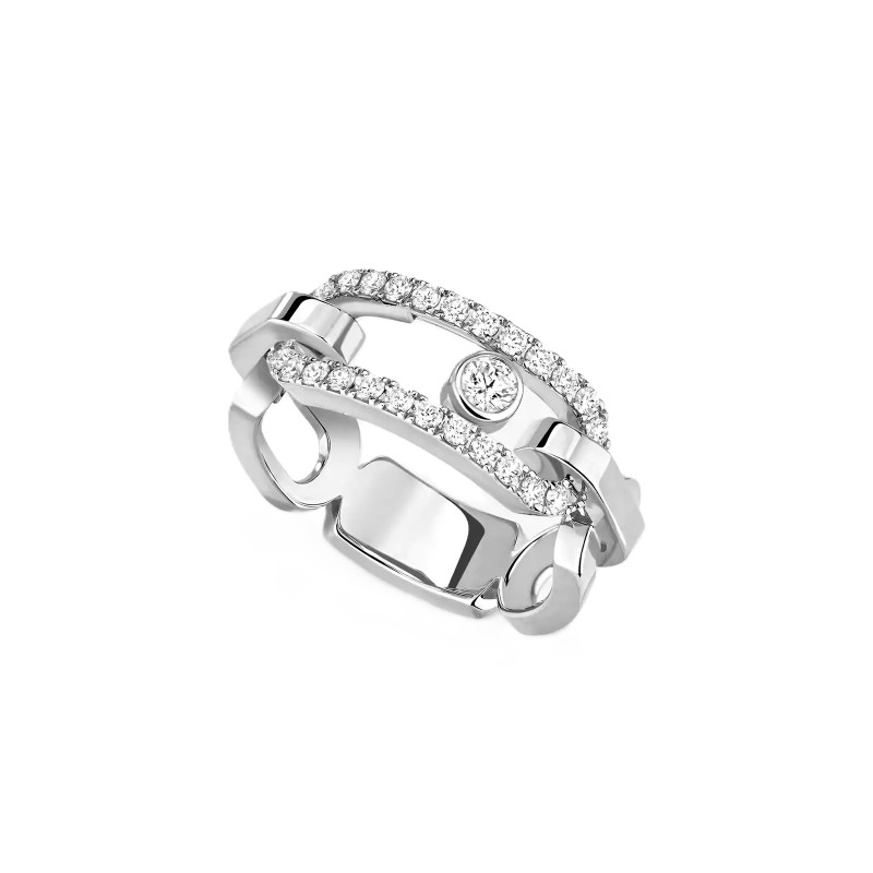 Messika Move Link Pave Open Station Ring