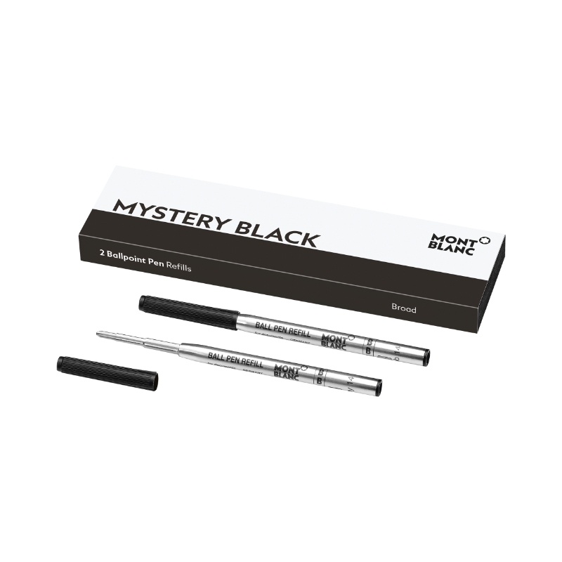 Montblanc 2 Ballpoint Pen Refill Fine, Mystery Black