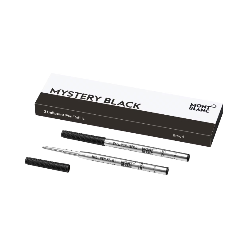 Montblanc 2 Ballpoint Pen Refill Medium, Mystery Black