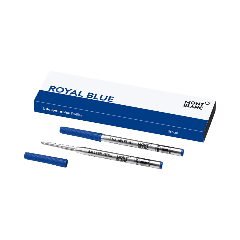 Montblanc 2 Ballpoint Pen Refills Fine, Royal Blue