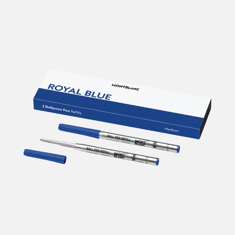 Montblanc 2 Ballpoint Pen Refills Medium, Royal Blue
