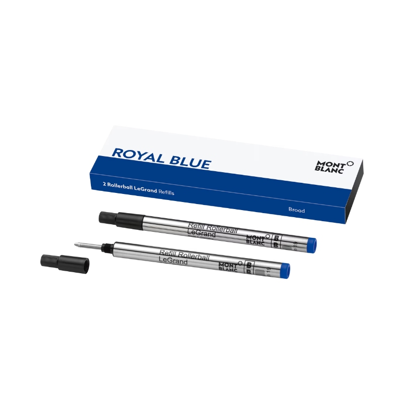 Montblanc 2 Rollerball LeGrand Pen Refills Broad, Royal Blue
