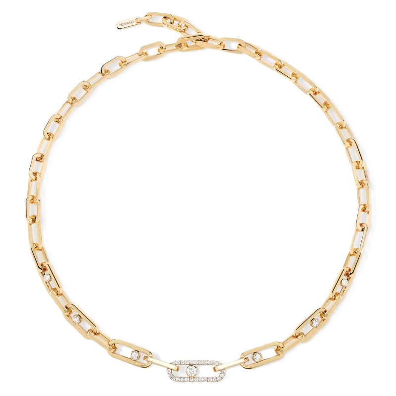 Messika Move Link Pave Open Station Necklace