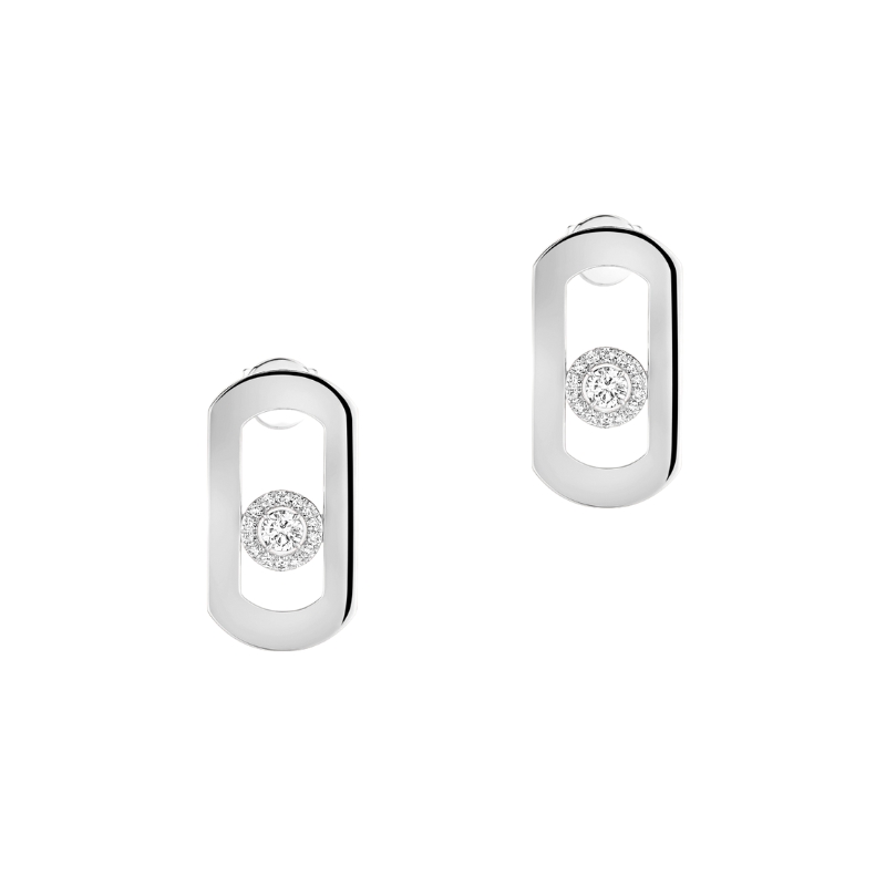 Messika 18K White Gold Rhodium Plated So Move Open Earrings