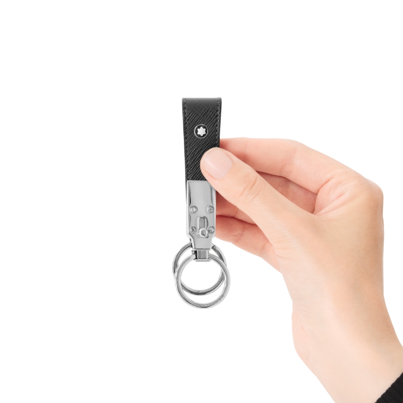 Montblanc Sartorial Black Full-Grain Loop Key Fob