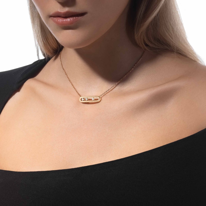 Messika Move Classique Cisele 18K Yellow Gold Necklace