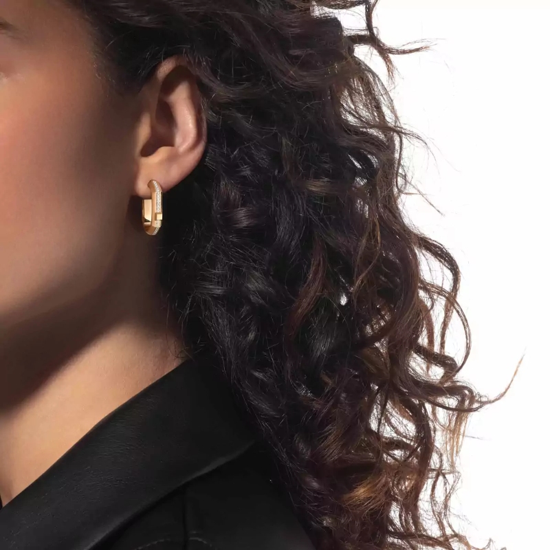 Messika Moderniste Sm Pave-Set Hoop Earrings