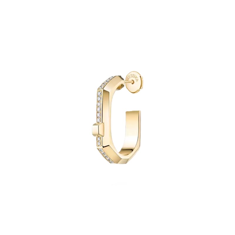 Messika Moderniste Sm Pave-Set Hoop Earrings