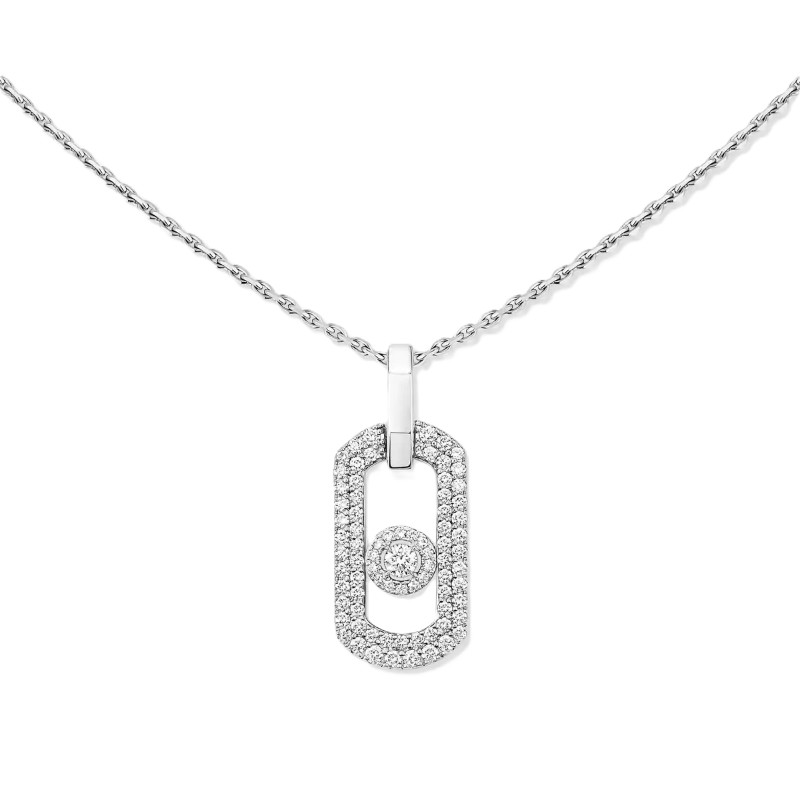 Messika So Move Pav&egrave;-Set Station Pendant Necklace