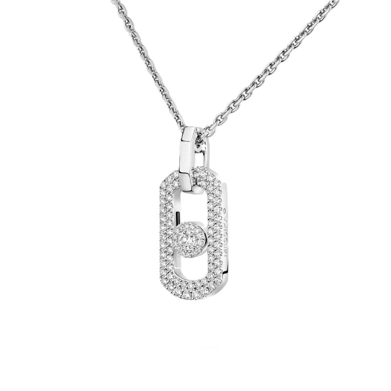 Messika So Move Pav&egrave;-Set Station Pendant Necklace