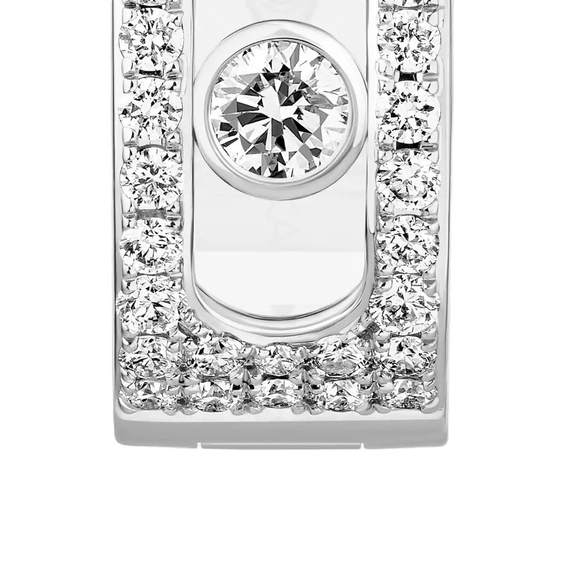 Messika Move Noa Pav&egrave; Open Diamond Station Hoop Earrings