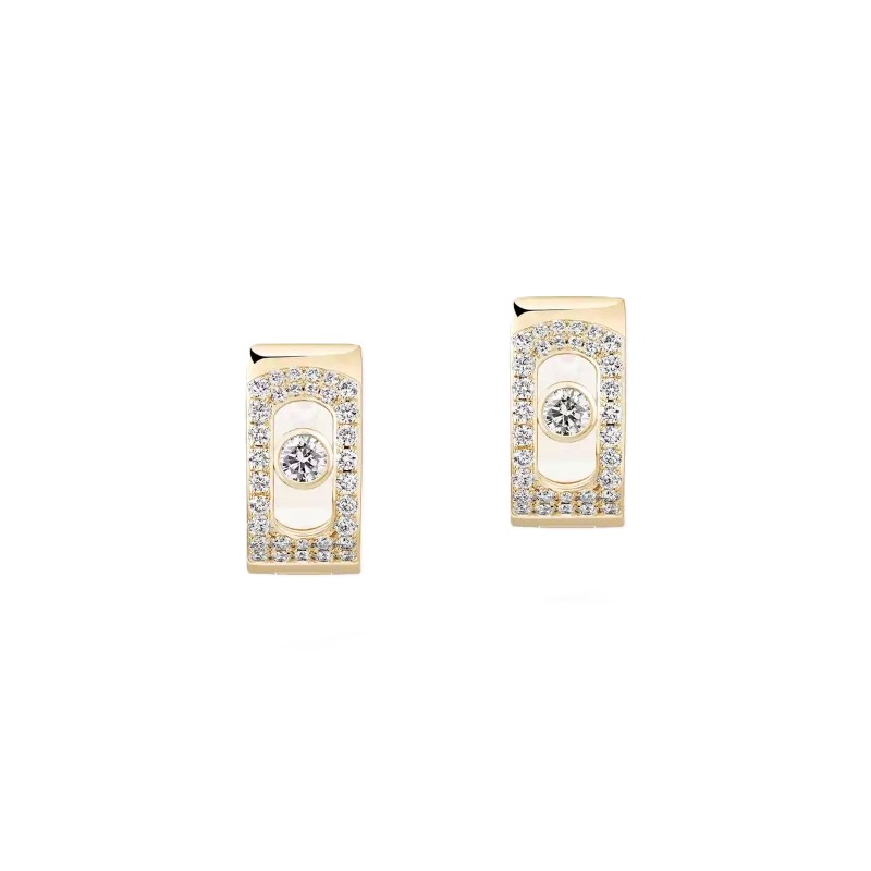 Messika Move Noa Pav&egrave; Open Diamond Station Hoop Earrings