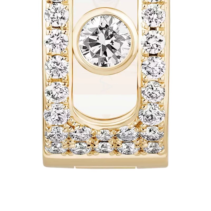 Messika Move Noa Pav&egrave; Open Diamond Station Hoop Earrings