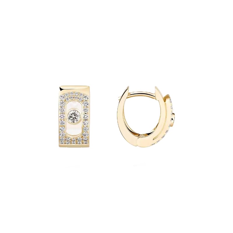 Messika Move Noa Pav&egrave; Open Diamond Station Hoop Earrings