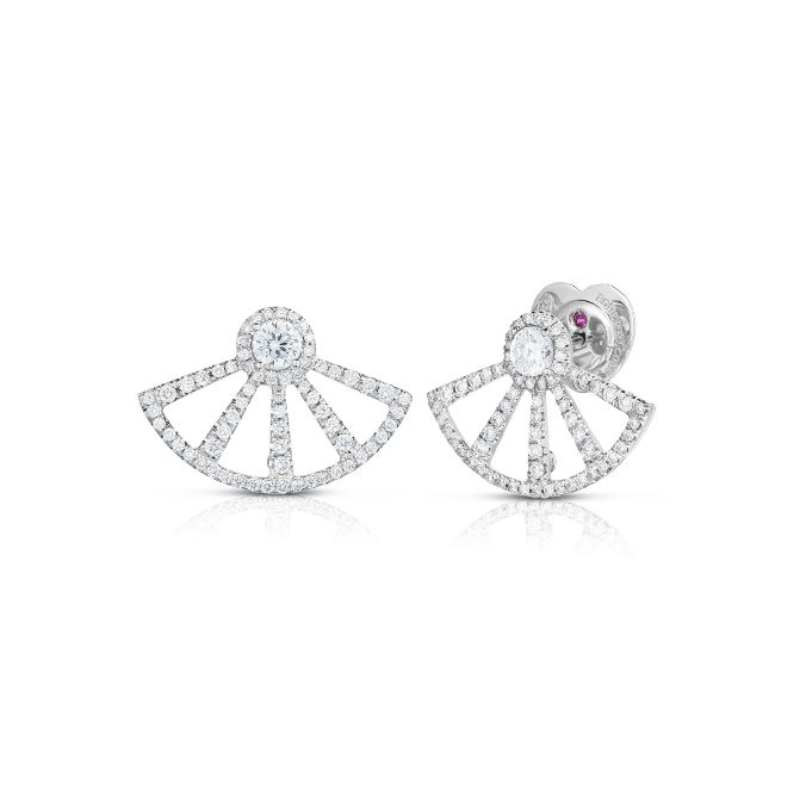 Roberto Coin 18K White Gold Rhodium Plated Cento Sole Small Earrings