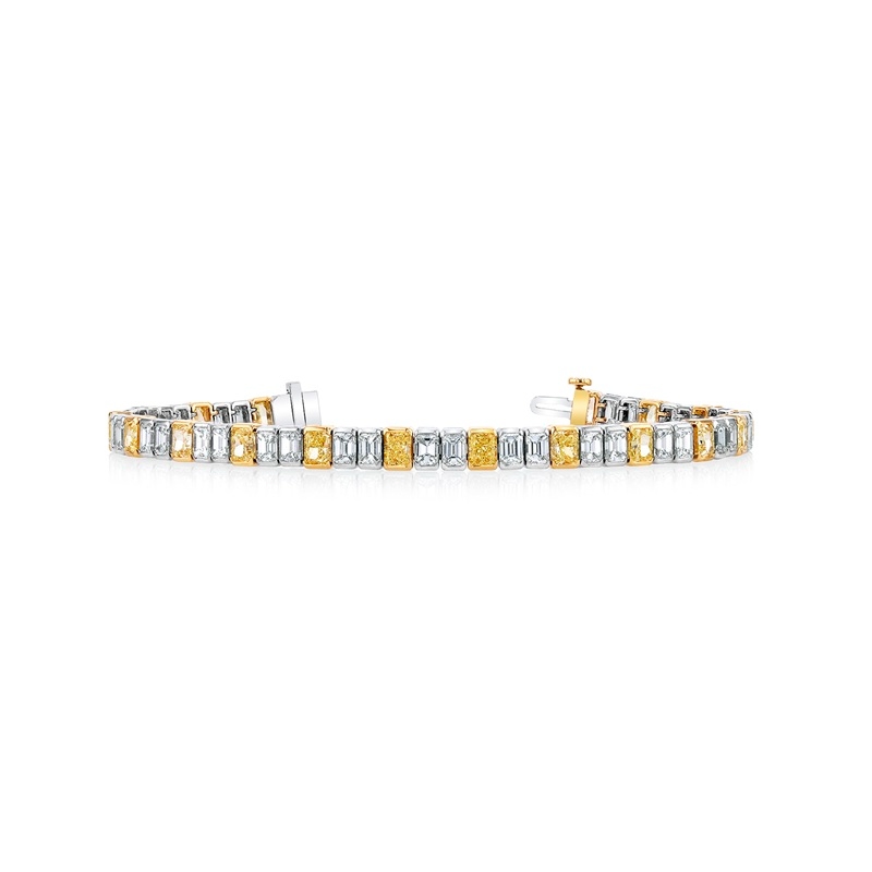 Joshua J Alternating Stone Straight Line Bracelet
