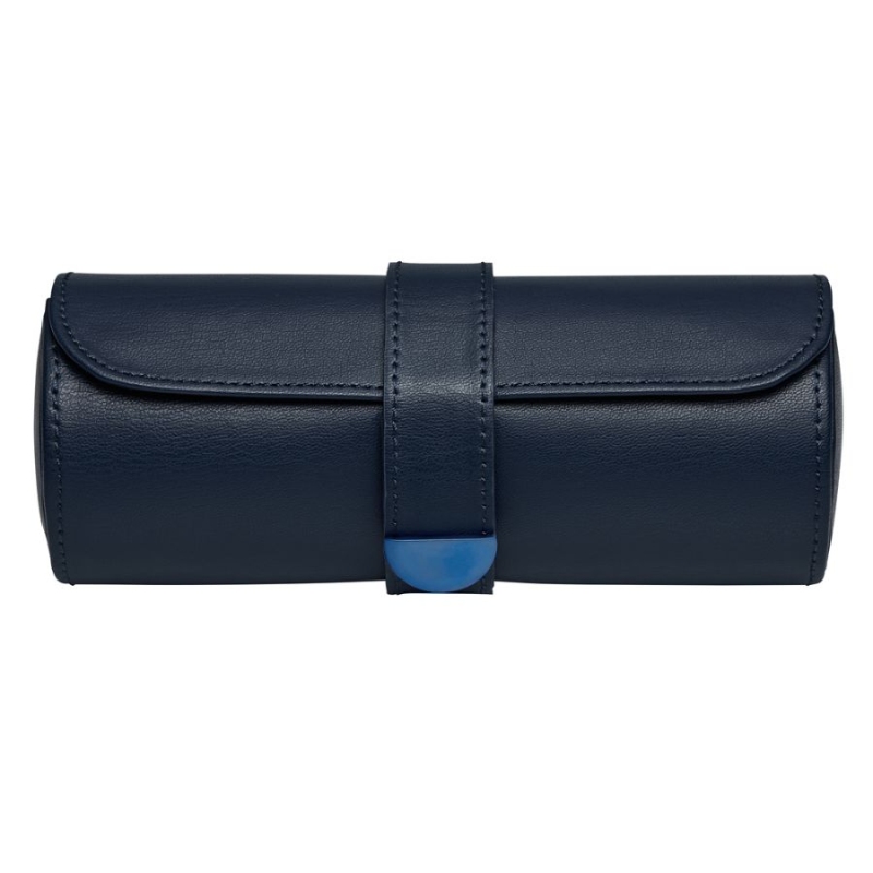 Wolf 1834 Midnight Blue Earth Triple Watch Roll