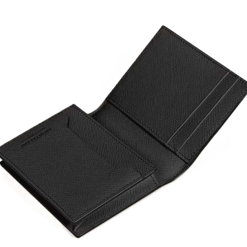 Montblanc Sartorial 10X75X110Mm Tweed Blue Leather Card Holder With 4 Credit Card Slots