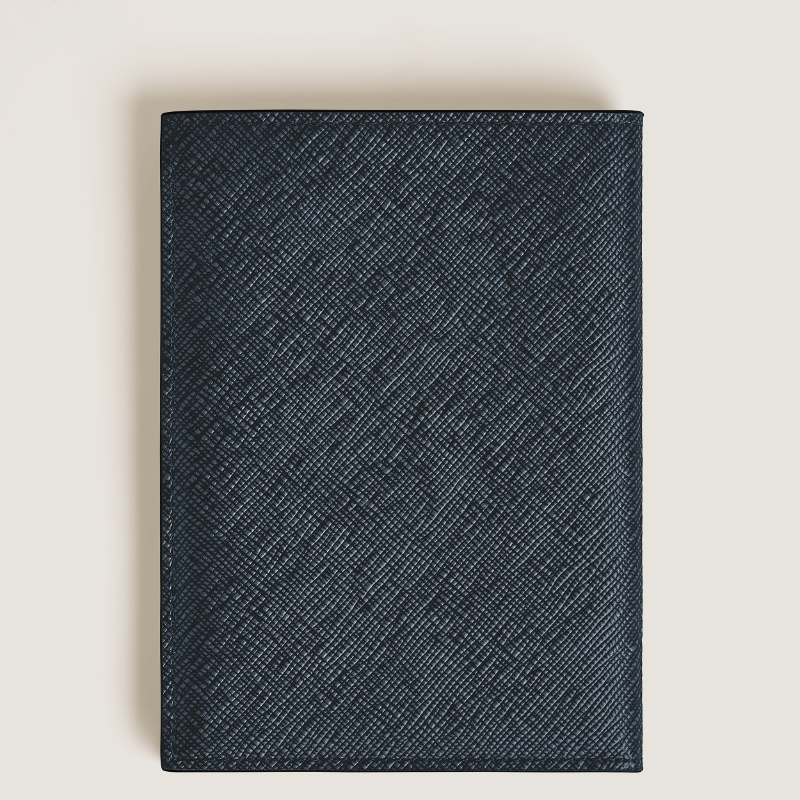 Montblanc Sartorial Tweed Blue Leather Passport Holder
