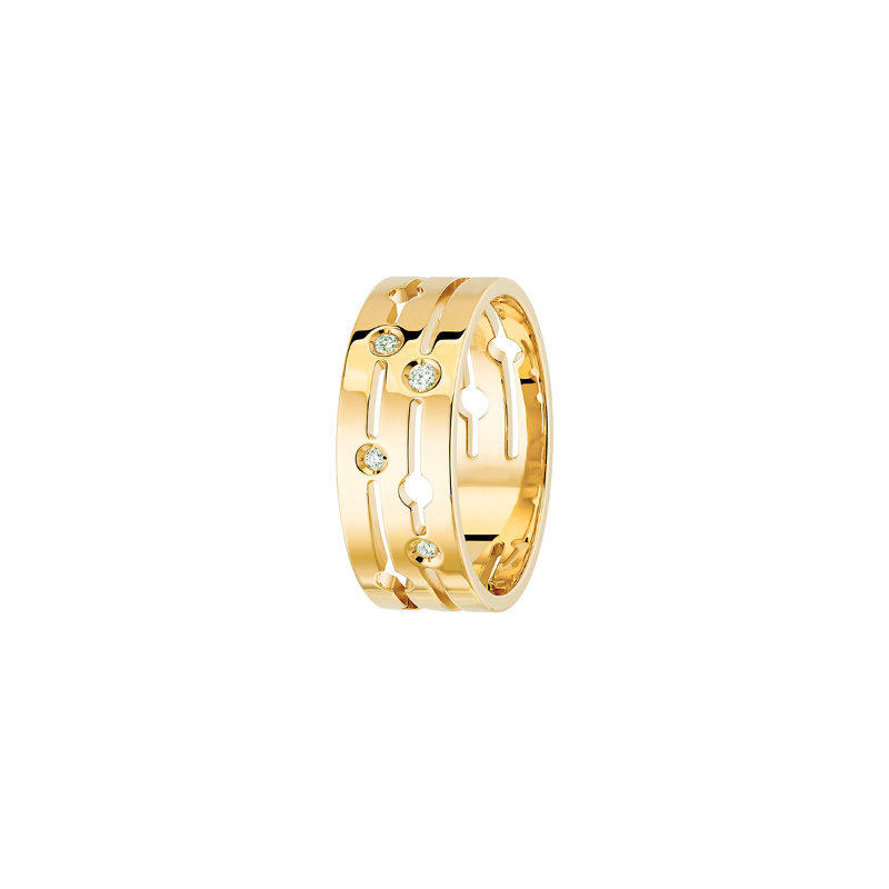 18K Yellow Gold Pulse 7Mm Medium Ring