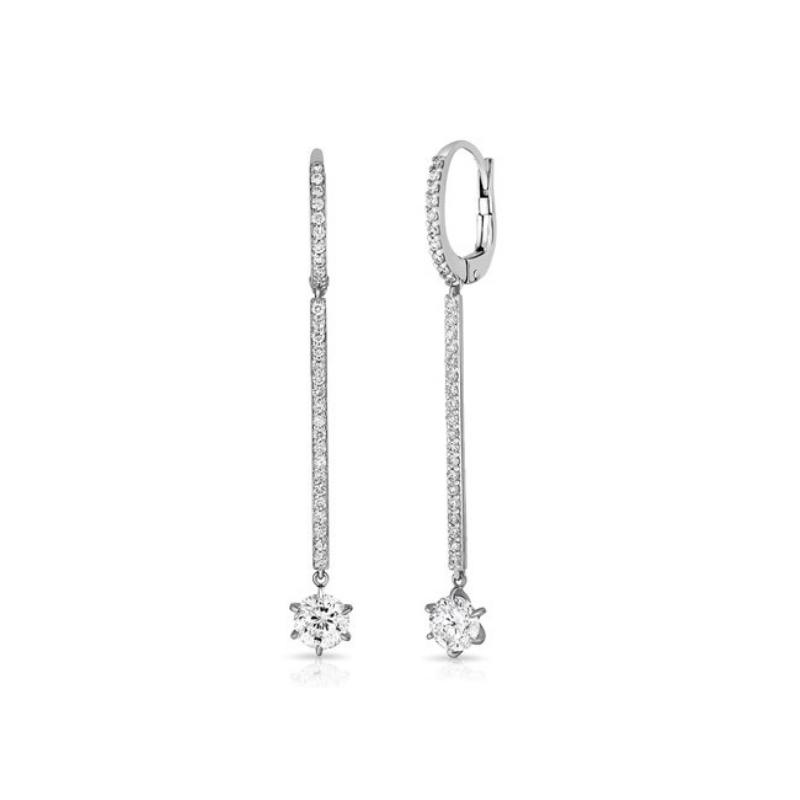 Roberto Coin 18K White Gold .82Ctw Diamond Drop Earrings