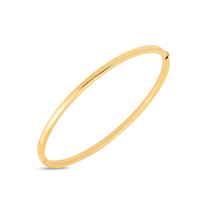 Roberto Coin 18K Yellow Gold Designer Gold Oval Bangle Bracelet