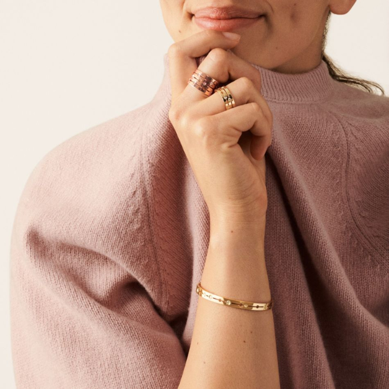 18K Yellow Gold Pulse Bangle Bracelet