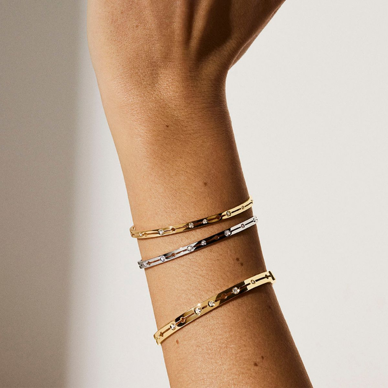 18K Yellow Gold Pulse Bangle Bracelet