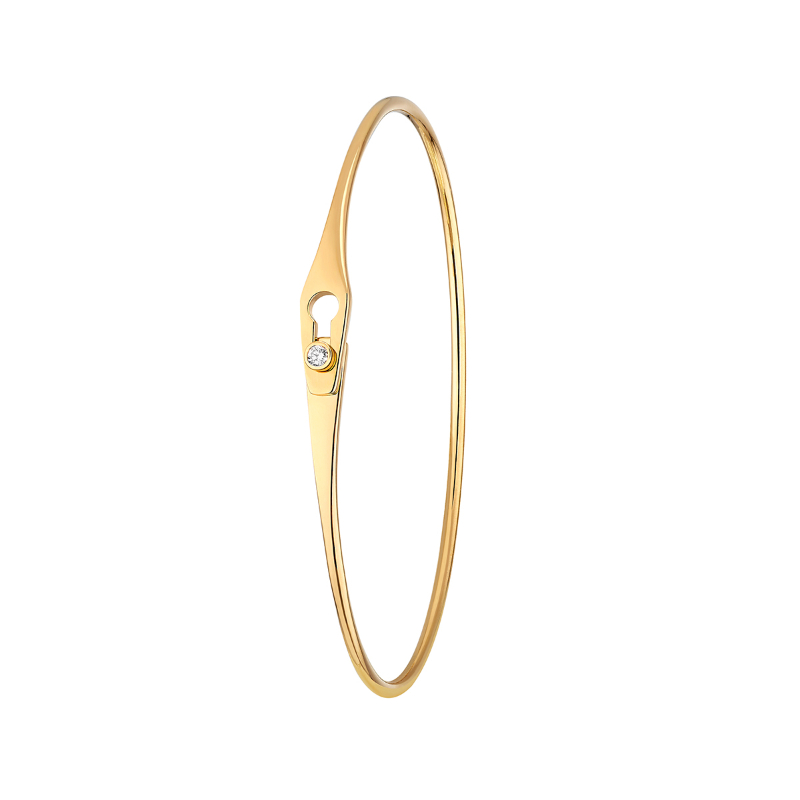 18K Yellow Gold Serrure Jonc Bangle Bracelet