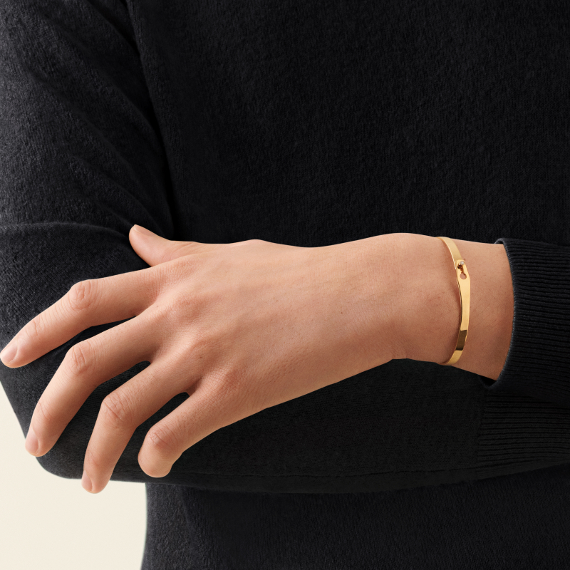 18K Yellow Gold Serrure Bangle Bracelet
