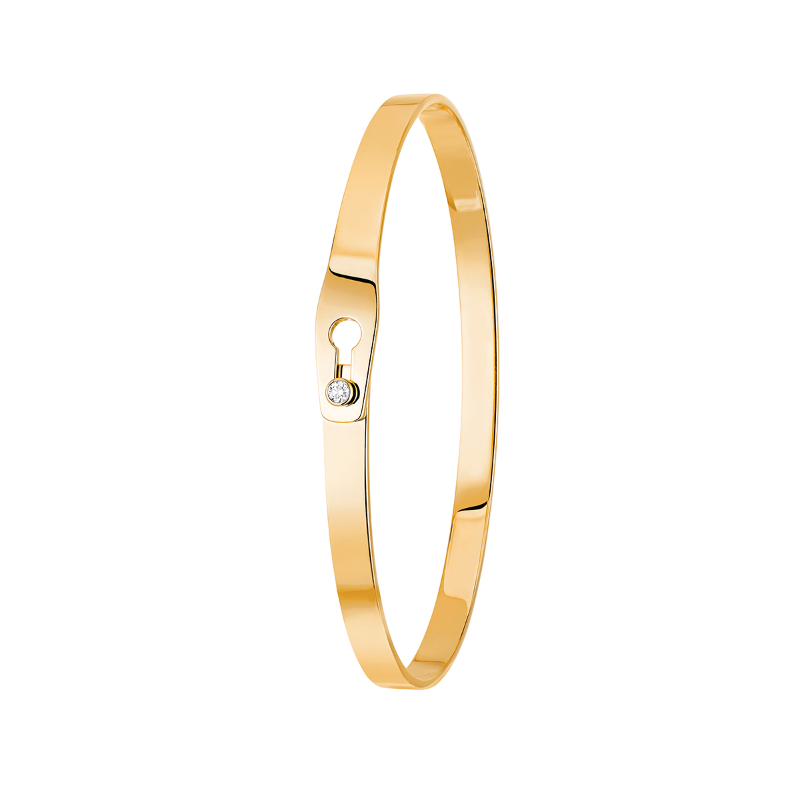 18K Yellow Gold Serrure Bangle Bracelet