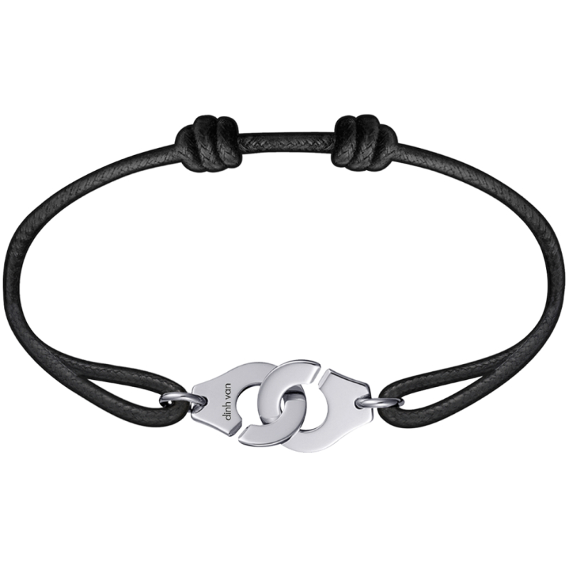 Platinum Menottes R12 Charcoal Grey Cord Bracelet