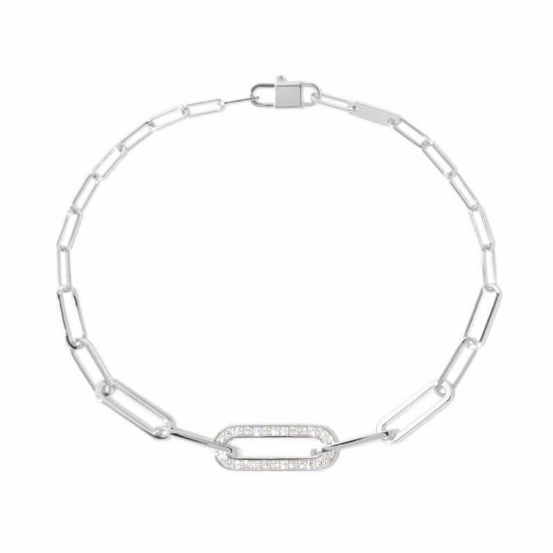 18K White Gold Maillon Small Bracelet