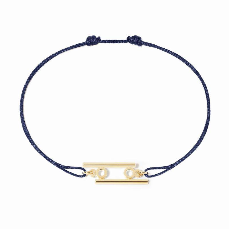 18K Yellow Gold Les Signes Cancer Cord Bracelet
