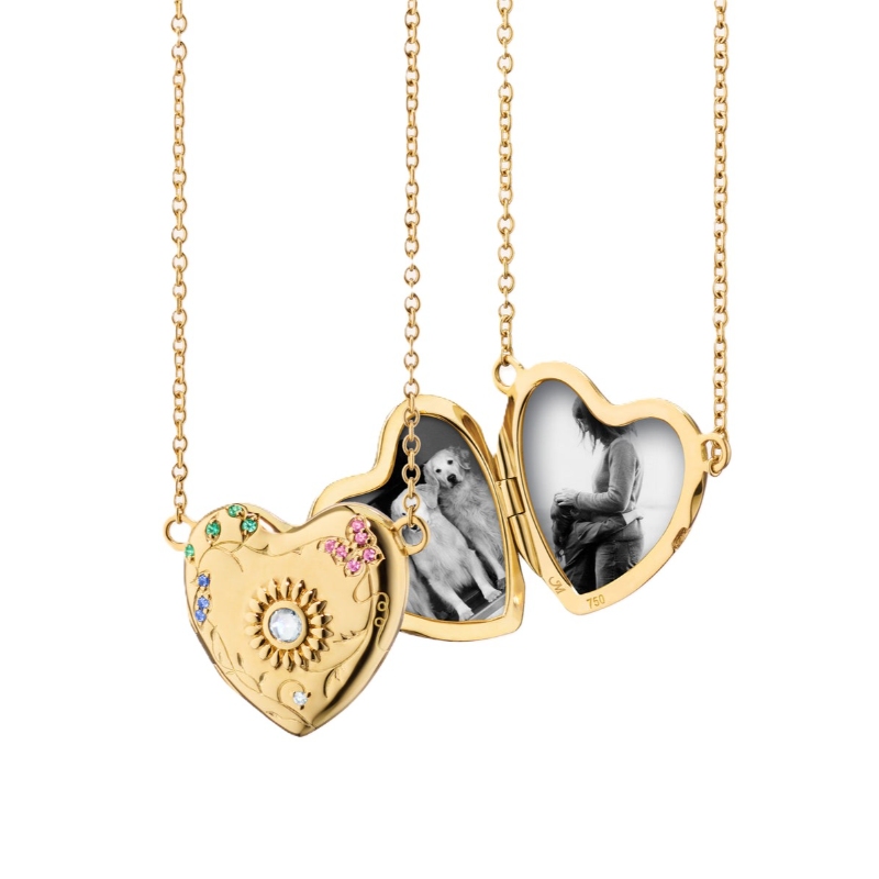 Monica Rich Kosann Secret Garden Heart Locket Necklace