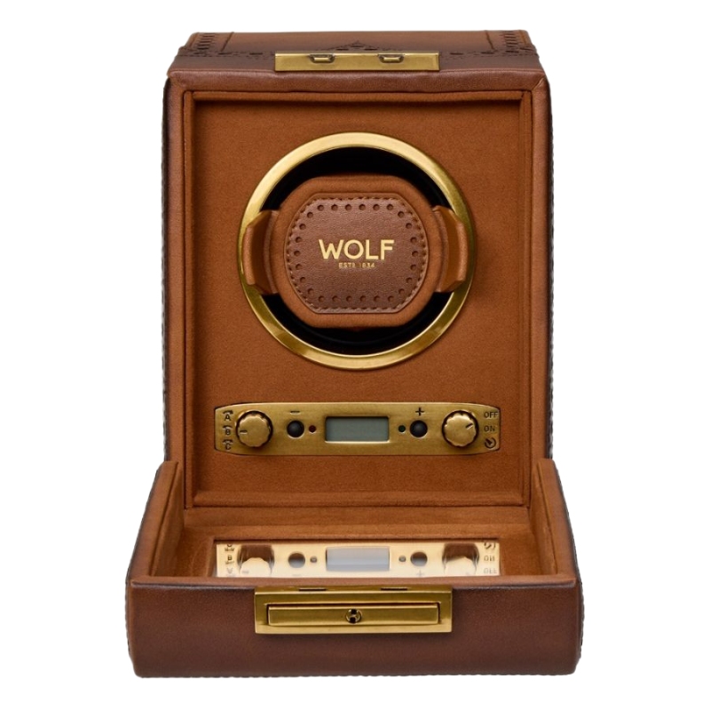 Wolf 1834 Brogue H Burnished Brown Single Watch Winder