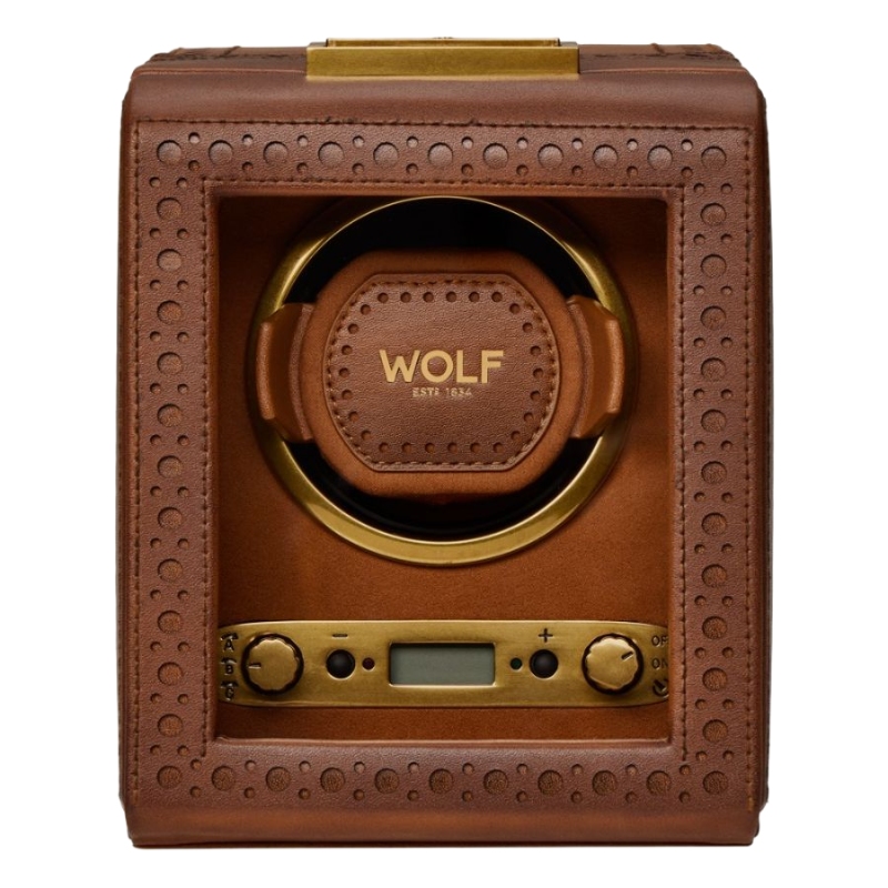 Wolf 1834 Brogue H Burnished Brown Single Watch Winder