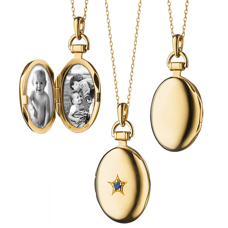 Monica Rich Kosann 18K Yellow Gold Oval Locket