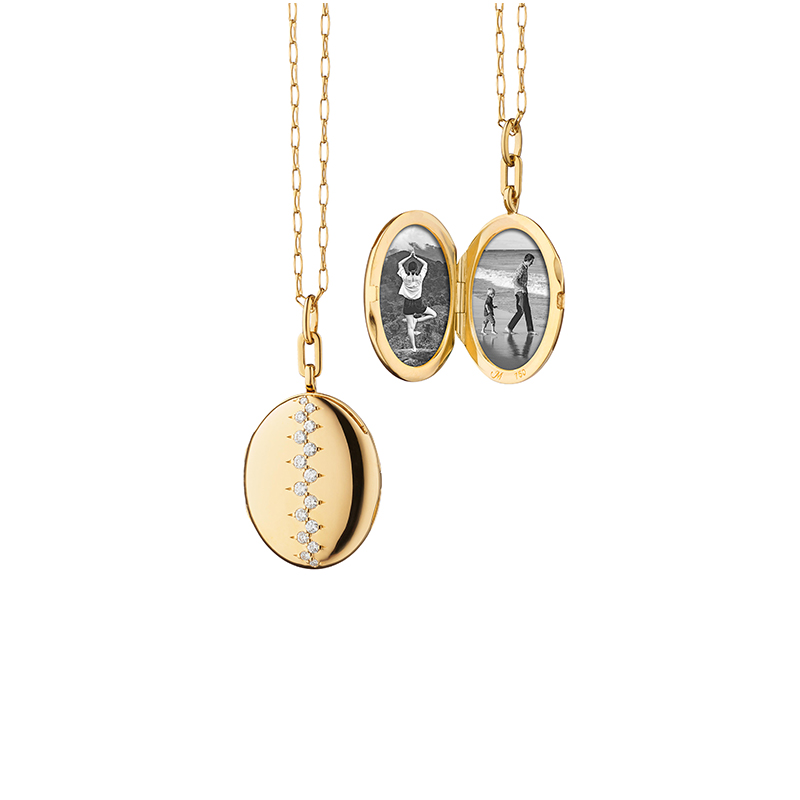 Monica Rich Kosann 18K Yellow Gold Oval Locket