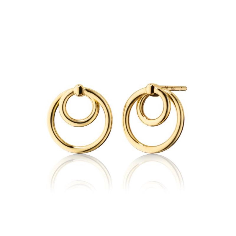 Monica Rich Kosann 18K Yellow Gold Infinite and Boundless Double Round Infinity Hoop Earrings