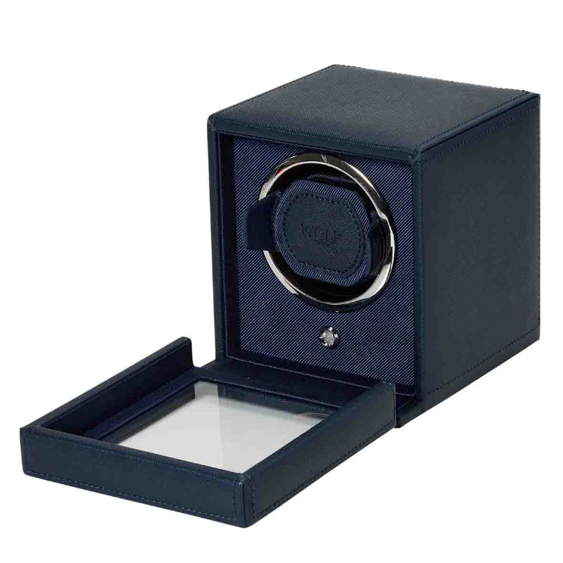 WOLF Cub Tutti Frutti Single Watch Winder With Cover - Blue