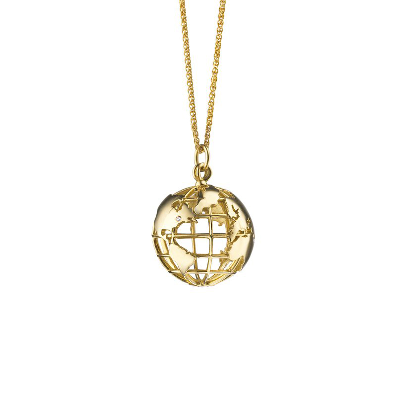 Monica Rich Kosann 18K Yellow Gold "My Earth" Charm Necklace