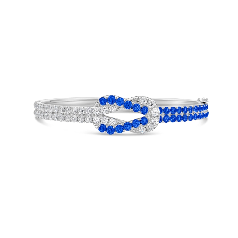 18K White Gold Hercules Knot Bangle