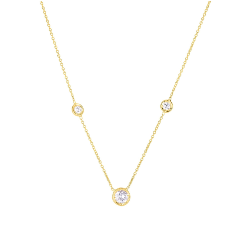 Roberto Coin 18K Yellow Gold Diamond By The Inch Necklace