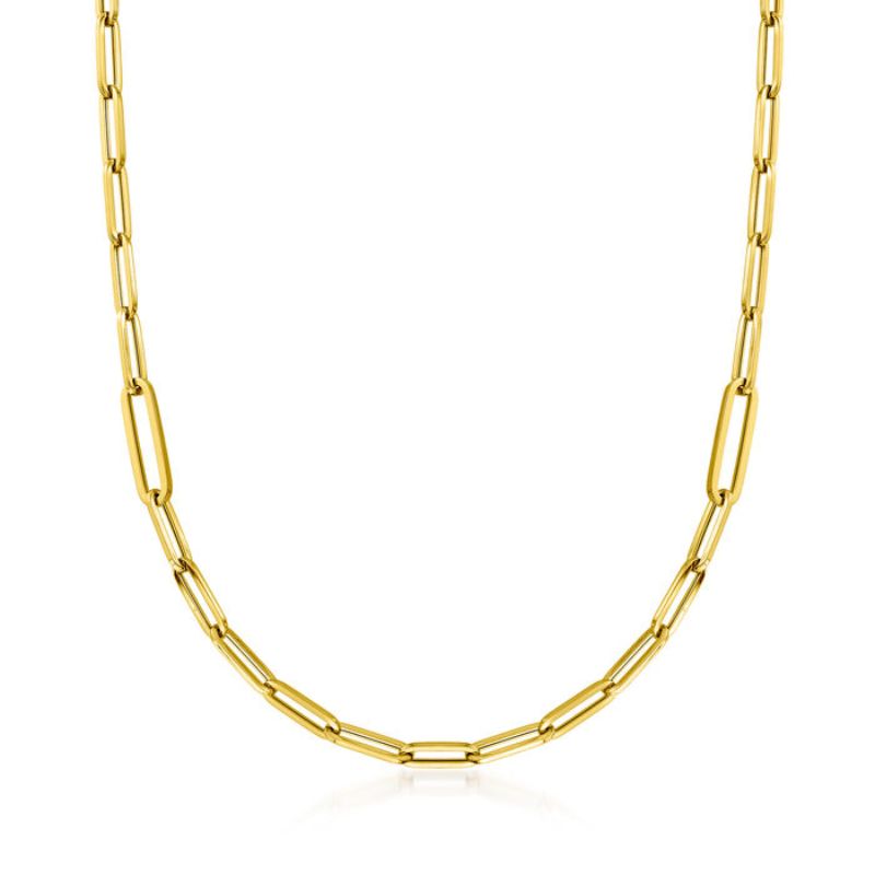 Roberto Coin 18K Alternating Size Paperclip Link Chain