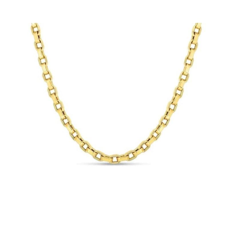 Roberto Coin 18K Yellow Gold Designer Gold Square Link Chain