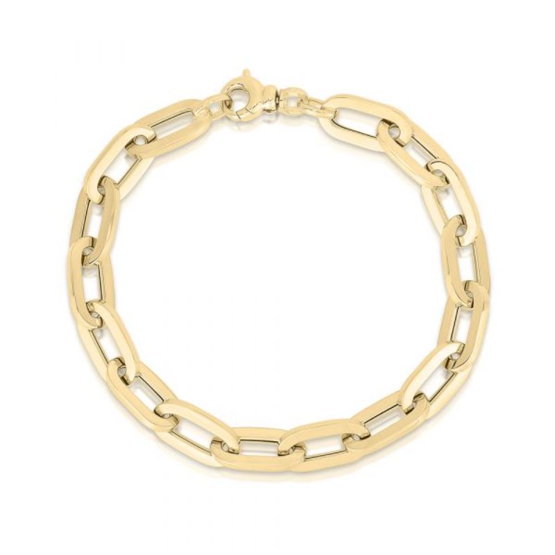 Roberto Coin 18K yellow gold Designer Gold Classic Oro link bracelet, 7"