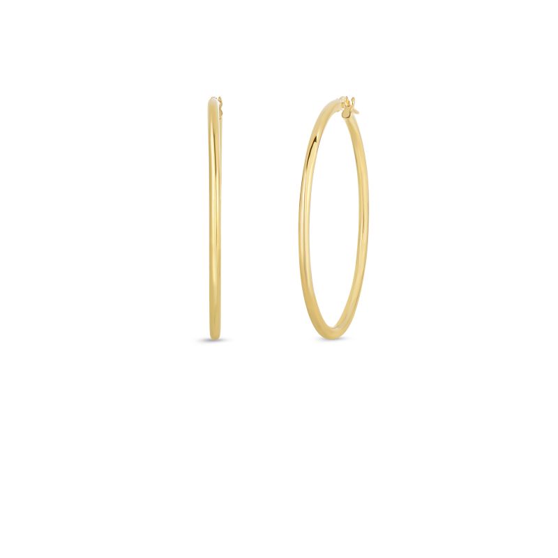 Roberto Coin Roberto Coin: 18 Karat Yellow Gold Large Hoop Earrings