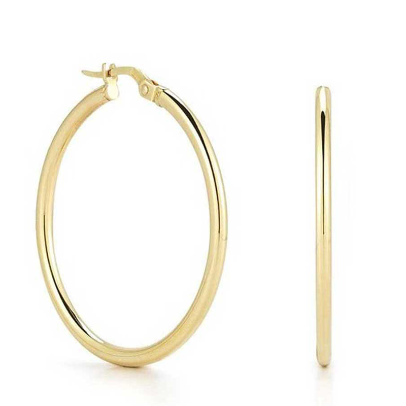 Roberto Coin Roberto Coin: 18 Karat Yellow Gold Earrings Medium Perfect Hoop
Diameter: 35Mm